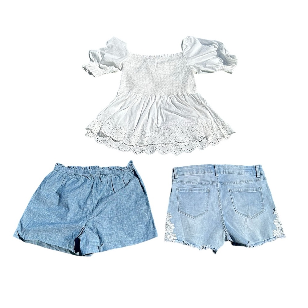 Polo White Shirt, Polo Shorts & Imperial Star Shorts 3-pc Set Ret $141